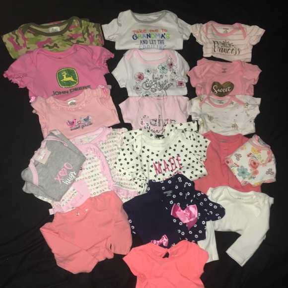 Multiples Other - 19 Piece Lot, Girls 3-6 months, onesies & outfits